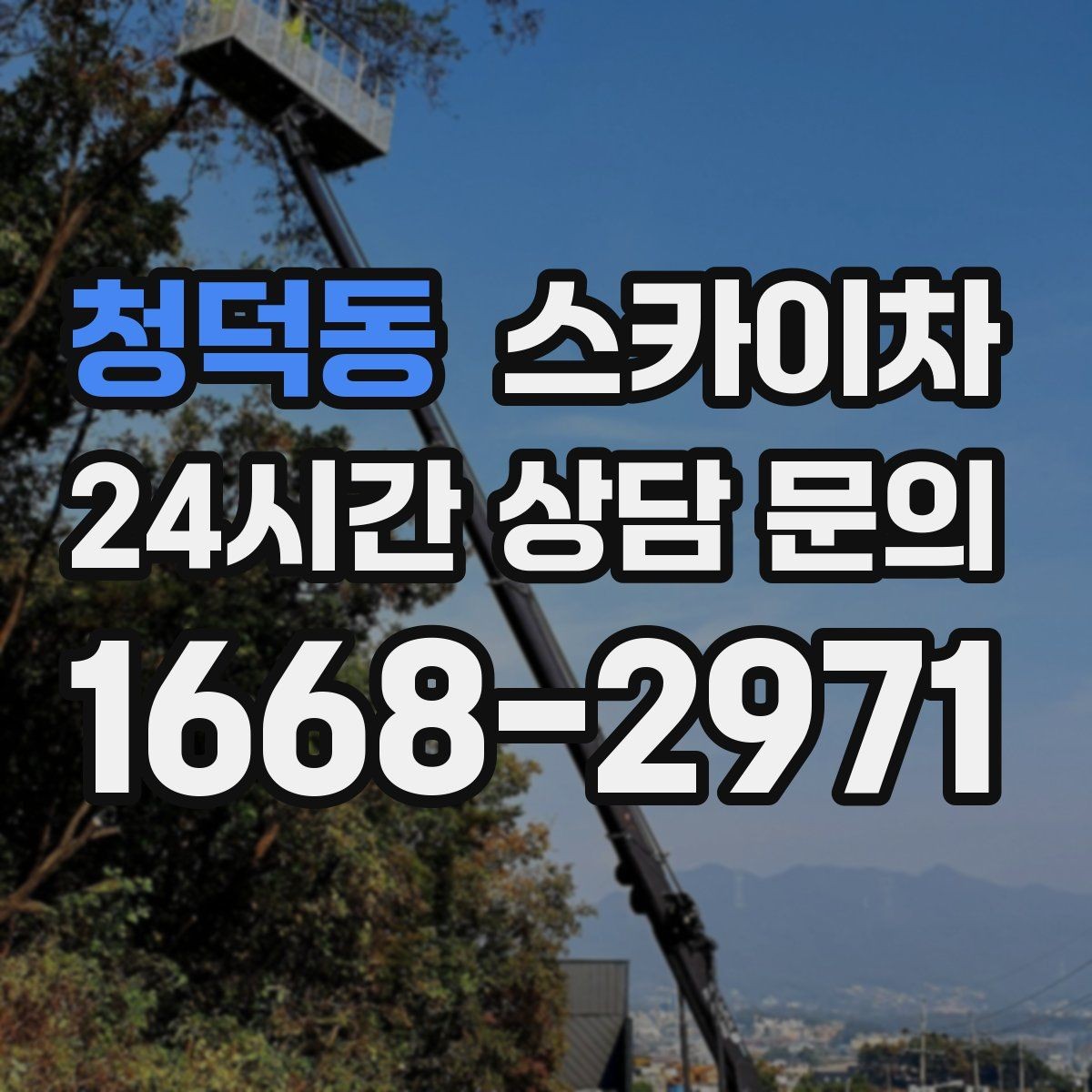 청덕동 스카이차 크리스마스 조명 설치를 안전하게