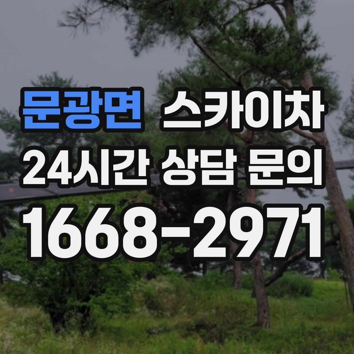 문광면 스카이차 간판 조명 수리 작업을 빠르게