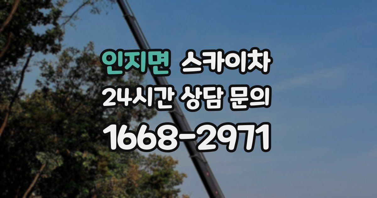인지면 스카이차