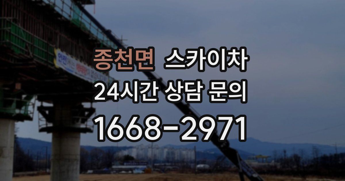 종천면 스카이차