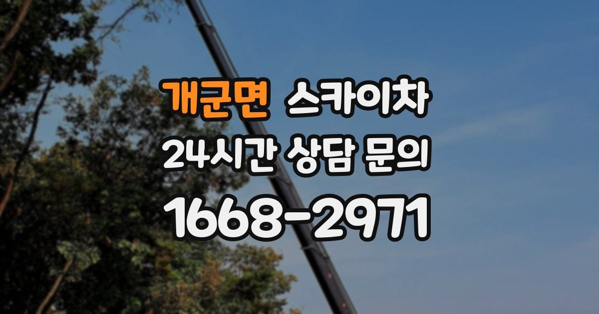 개군면 스카이차