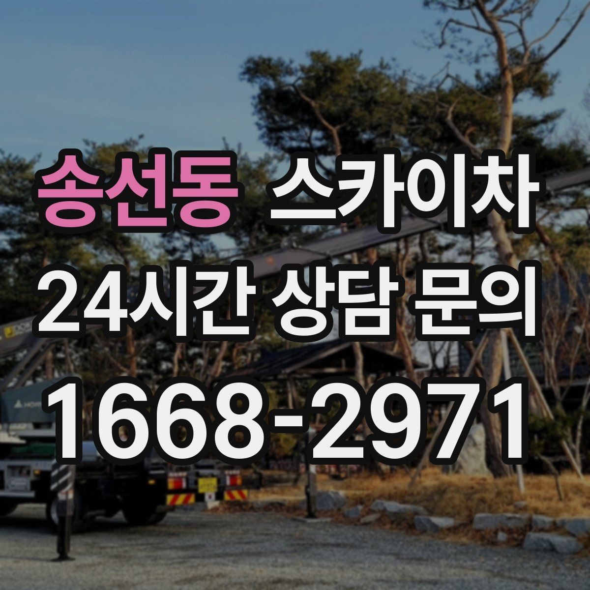 송선동 스카이차 겨울철 간판 조명 점검으로 안전 확보