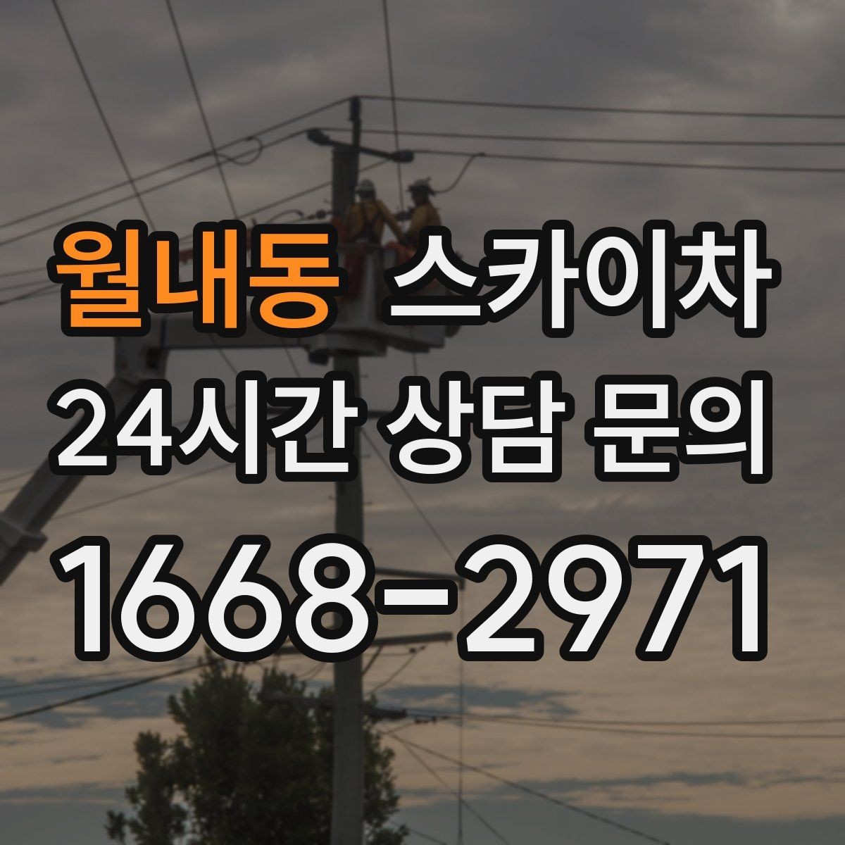 월내동 스카이차 외벽 조류 배설물 청소 작업 진행