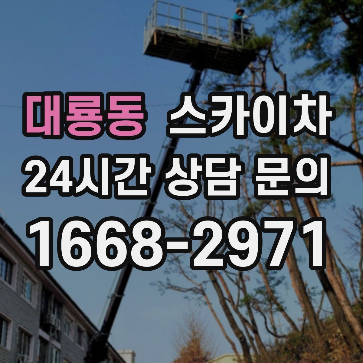 대룡동 스카이차 외벽 부착물 철거 작업 안전하게