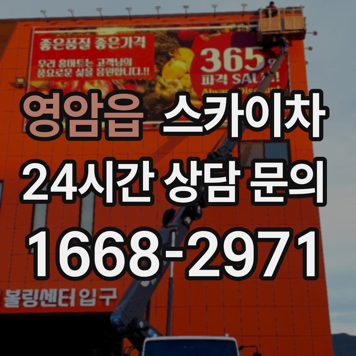영암읍 스카이차 비포장 현장 작업 가능 조건 정리