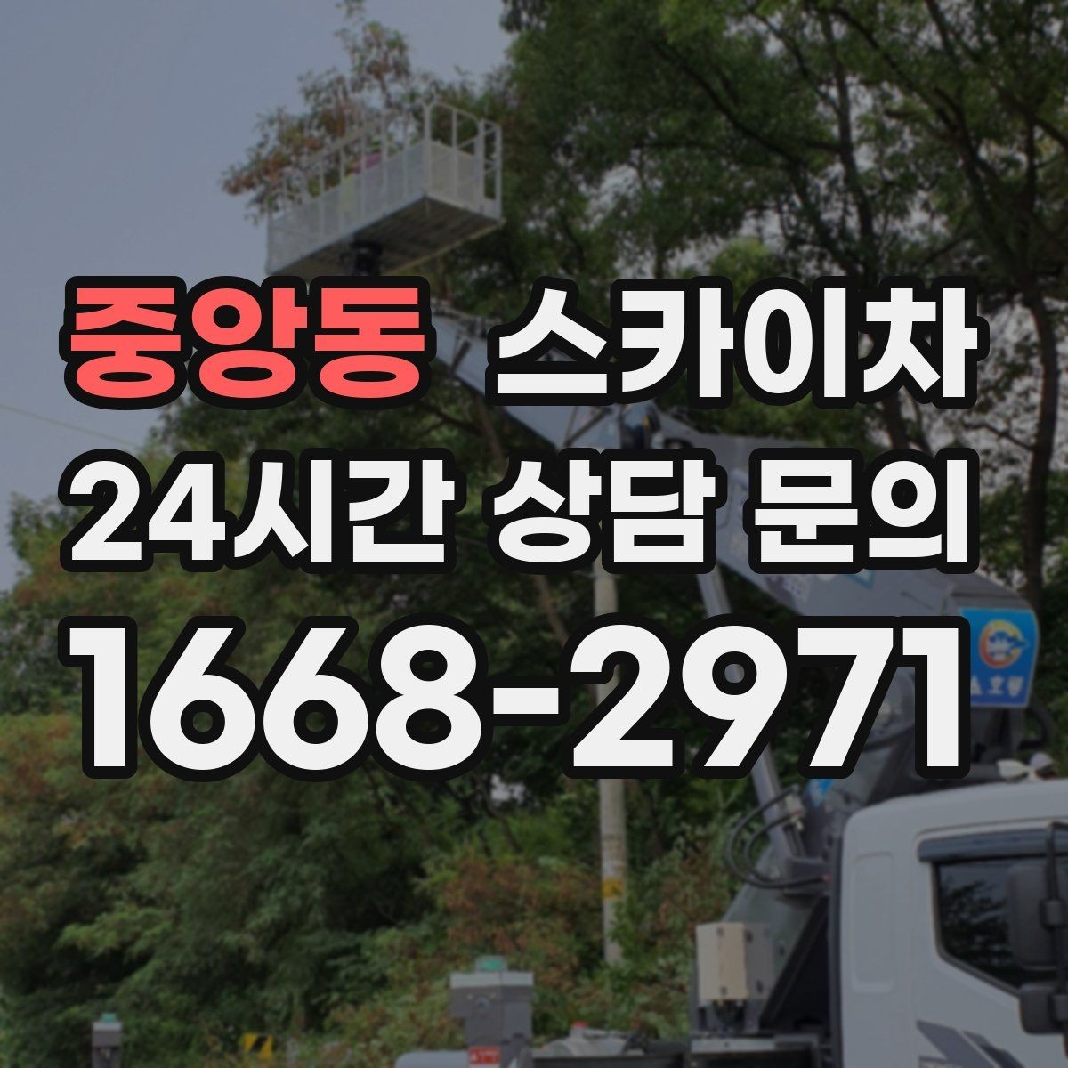 중앙동 스카이차 골목길 현장 작업 전 미리 체크할 것