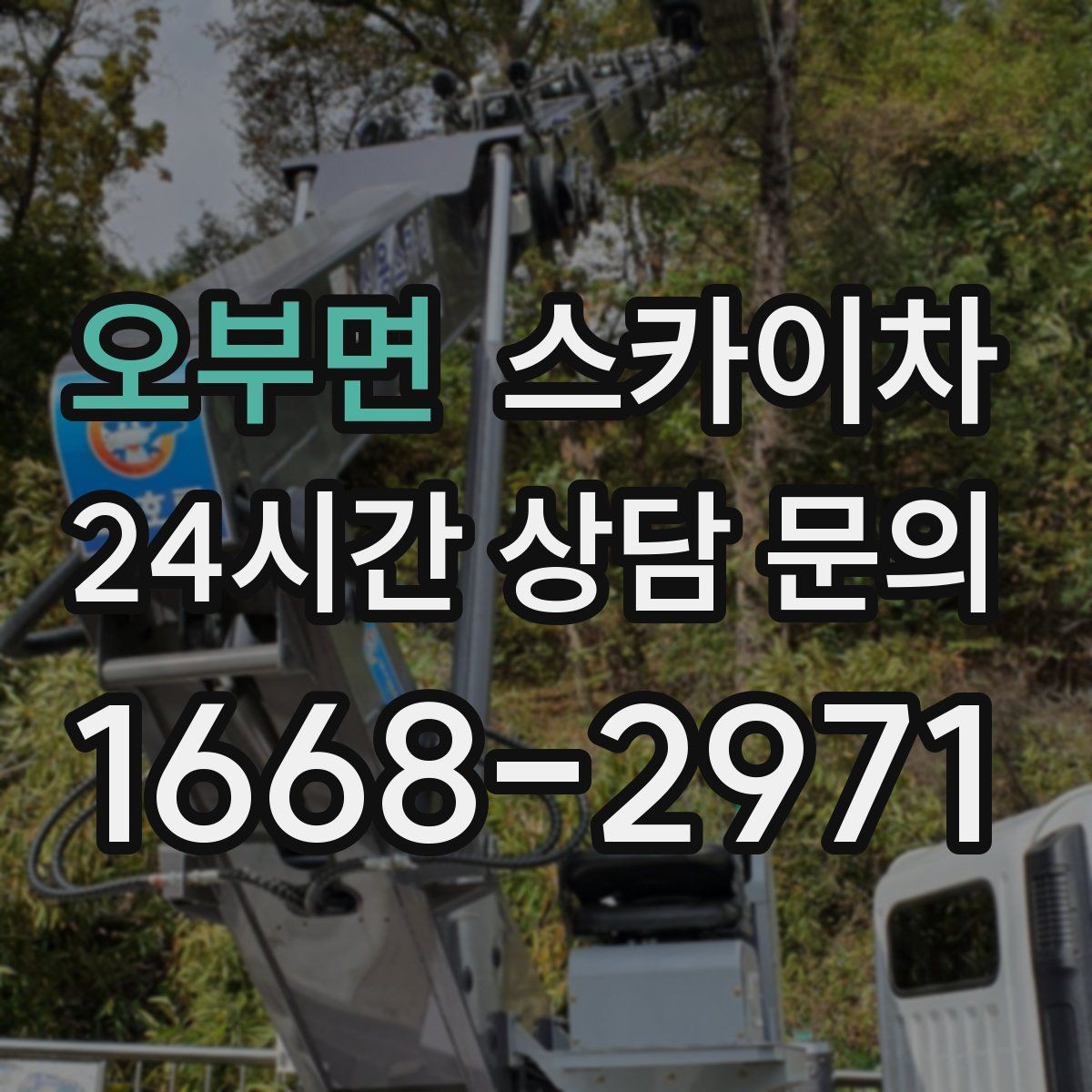 오부면 스카이차 작업 후 마감 점검으로 깔끔하게 마무리