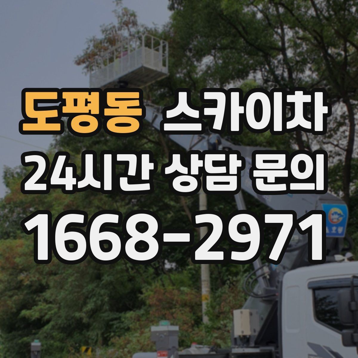 도평동 스카이차 간단 작업도 장비가 필요한 이유