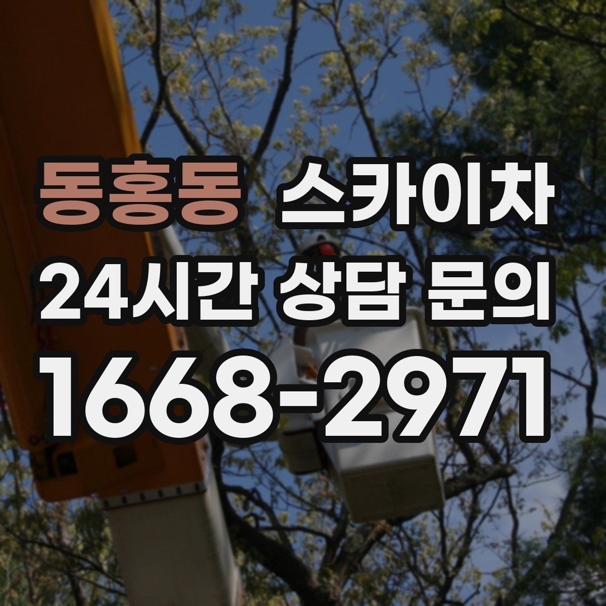 동홍동 스카이차 3층 간판 작업 시 안전 포인트