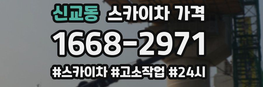 신교동 스카이차 가격