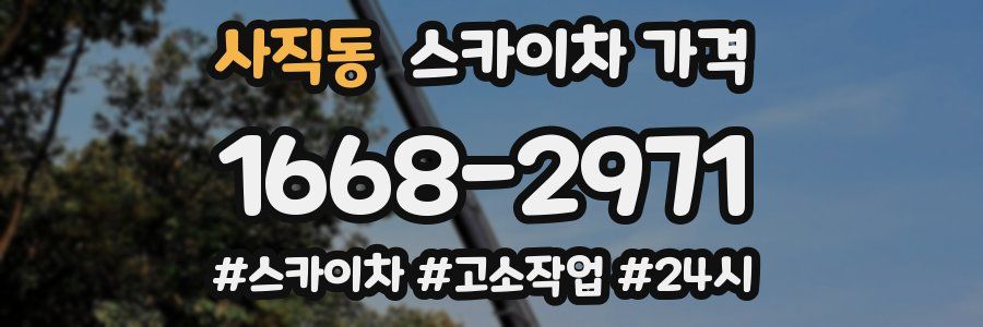 사직동 스카이차 가격