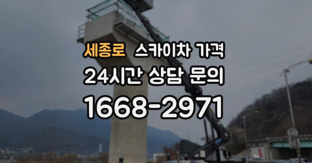 세종로 스카이차 가격