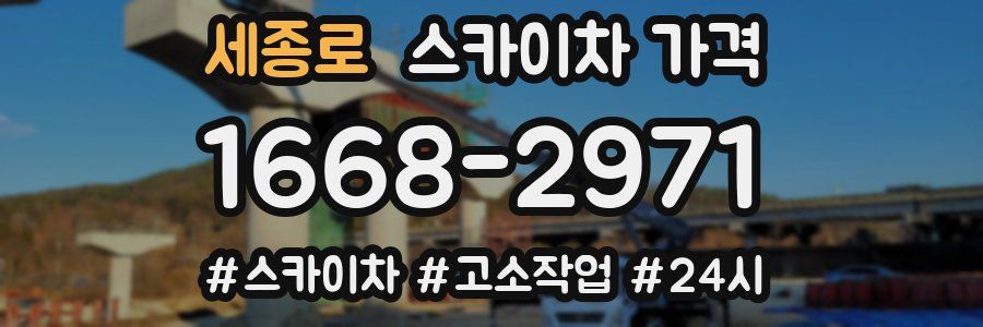 세종로 스카이차 가격