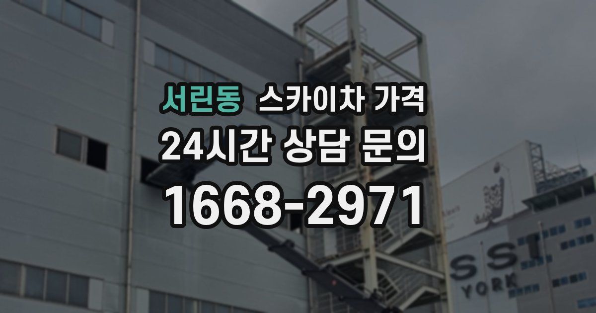 서린동 스카이차 가격