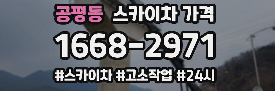 공평동 스카이차 가격