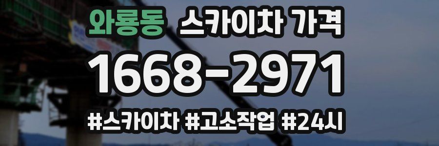 와룡동 스카이차 가격