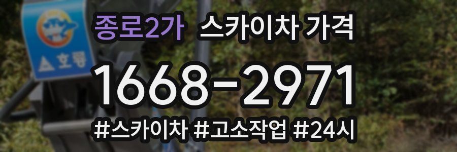 종로2가 스카이차 가격