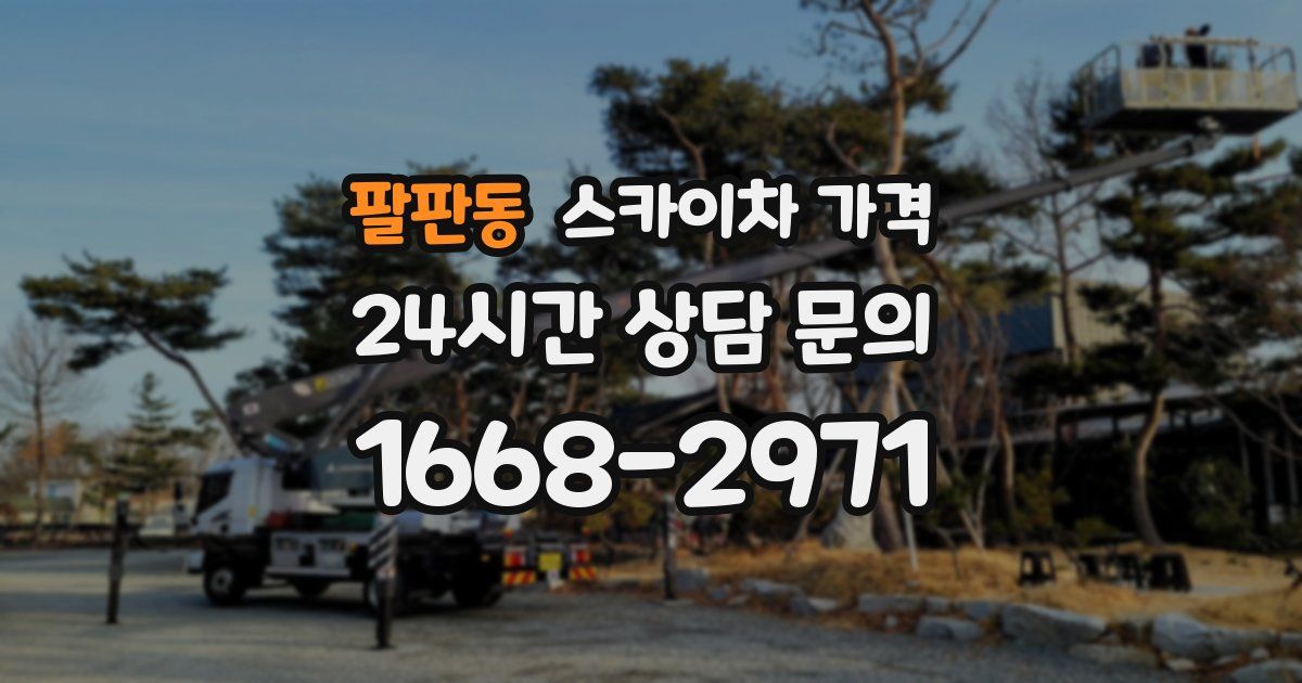 팔판동 스카이차 가격