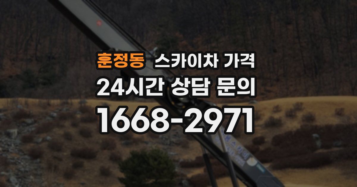 훈정동 스카이차 가격