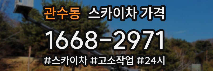 관수동 스카이차 가격