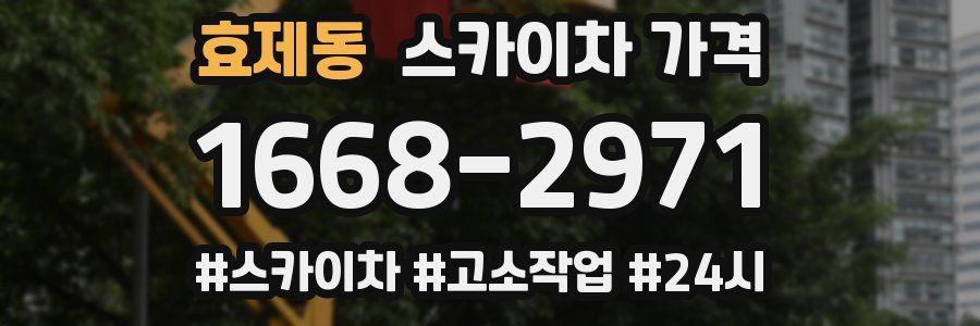 효제동 스카이차 가격