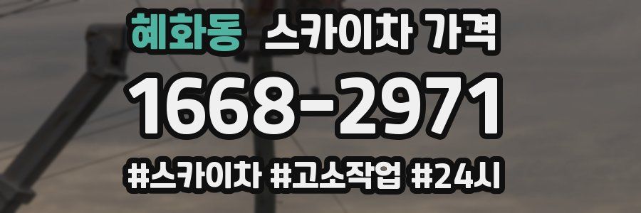 혜화동 스카이차 가격