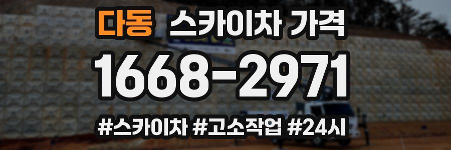 다동 스카이차 가격