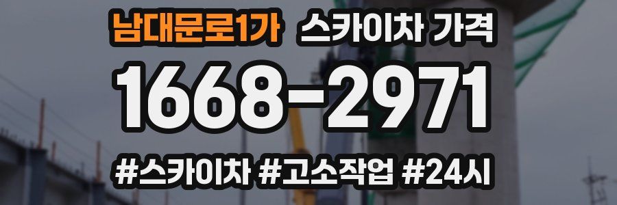 남대문로1가 스카이차 가격