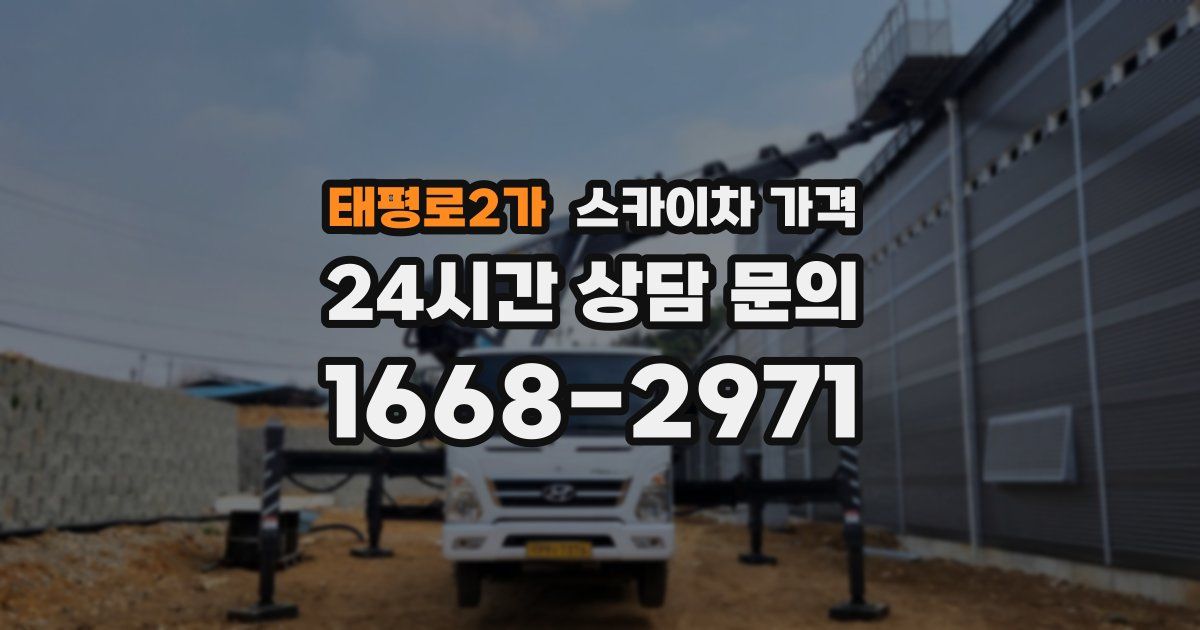 태평로2가 스카이차 가격