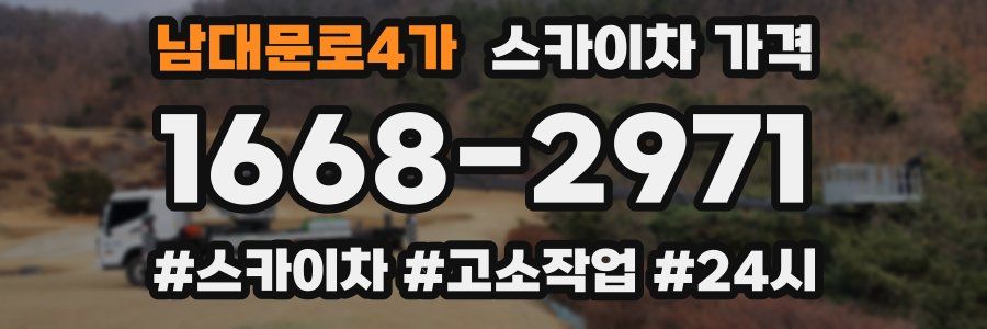 남대문로4가 스카이차 가격