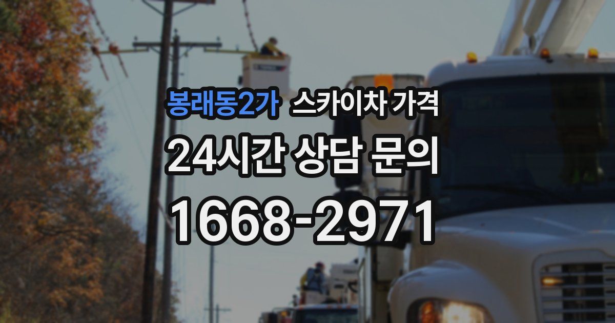 봉래동2가 스카이차 가격