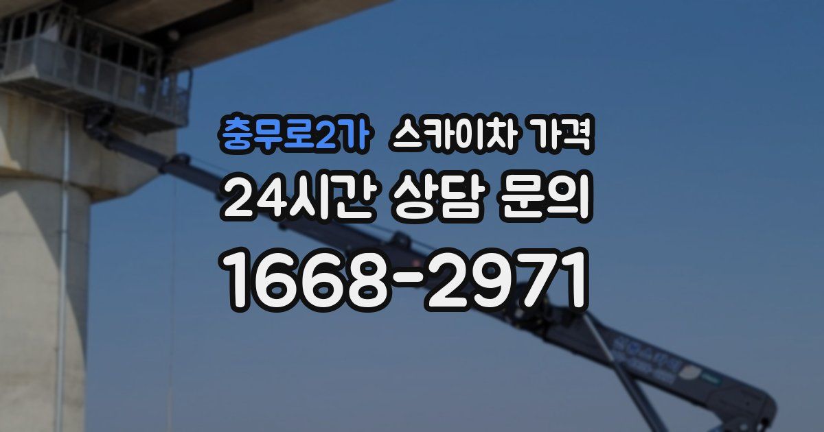 충무로2가 스카이차 가격