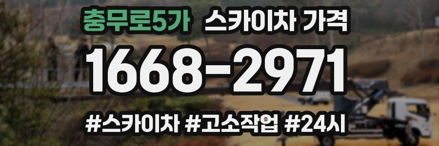 충무로5가 스카이차 가격