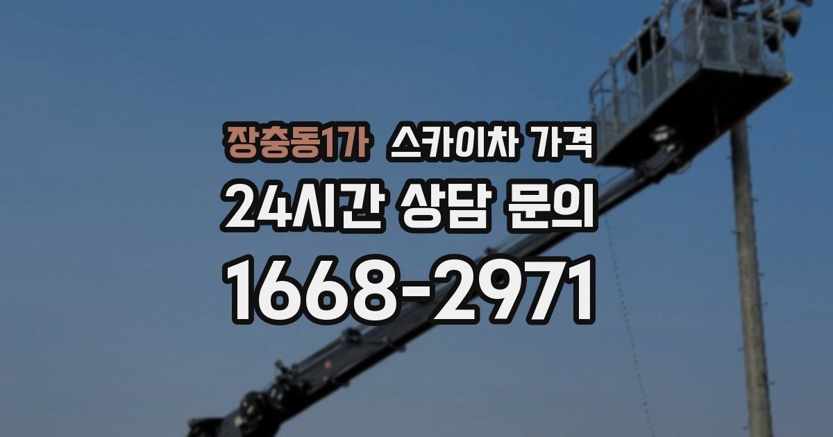 장충동1가 스카이차 가격