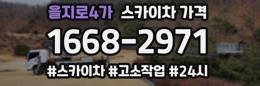 을지로4가 스카이차 가격