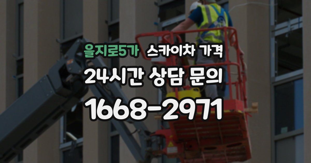 을지로5가 스카이차 가격