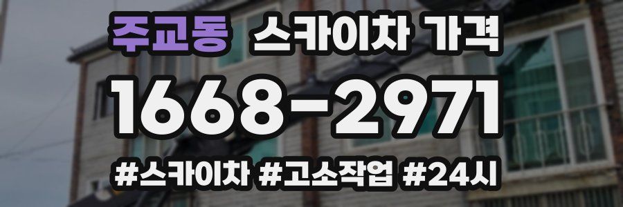 주교동 스카이차 가격