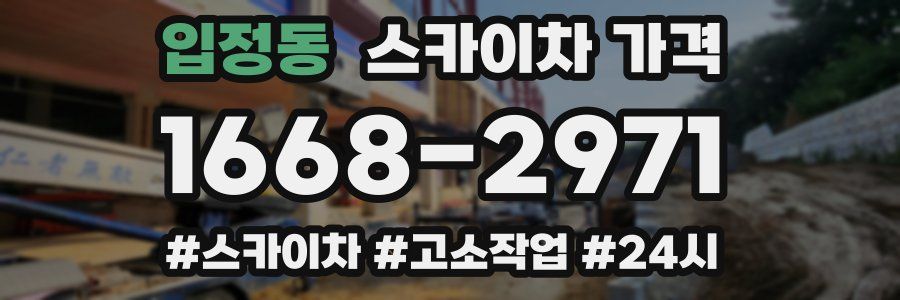 입정동 스카이차 가격