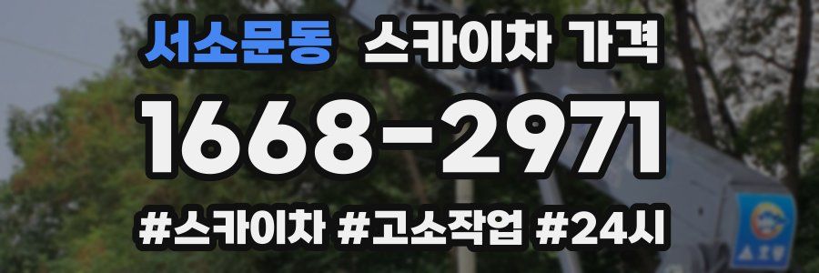 서소문동 스카이차 가격