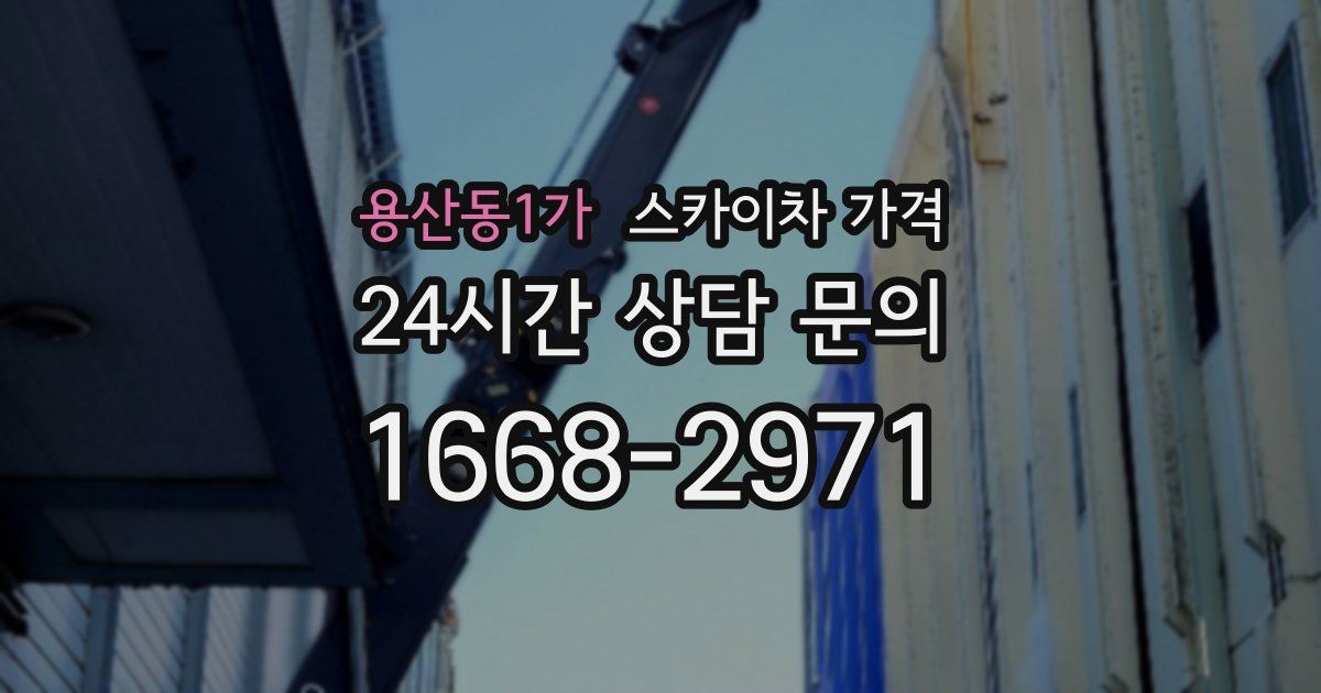 용산동1가 스카이차 가격