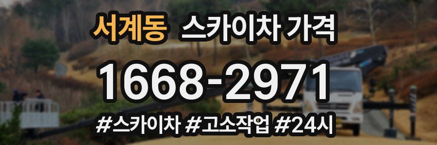 서계동 스카이차 가격