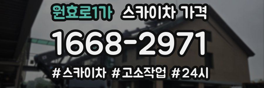 원효로1가 스카이차 가격