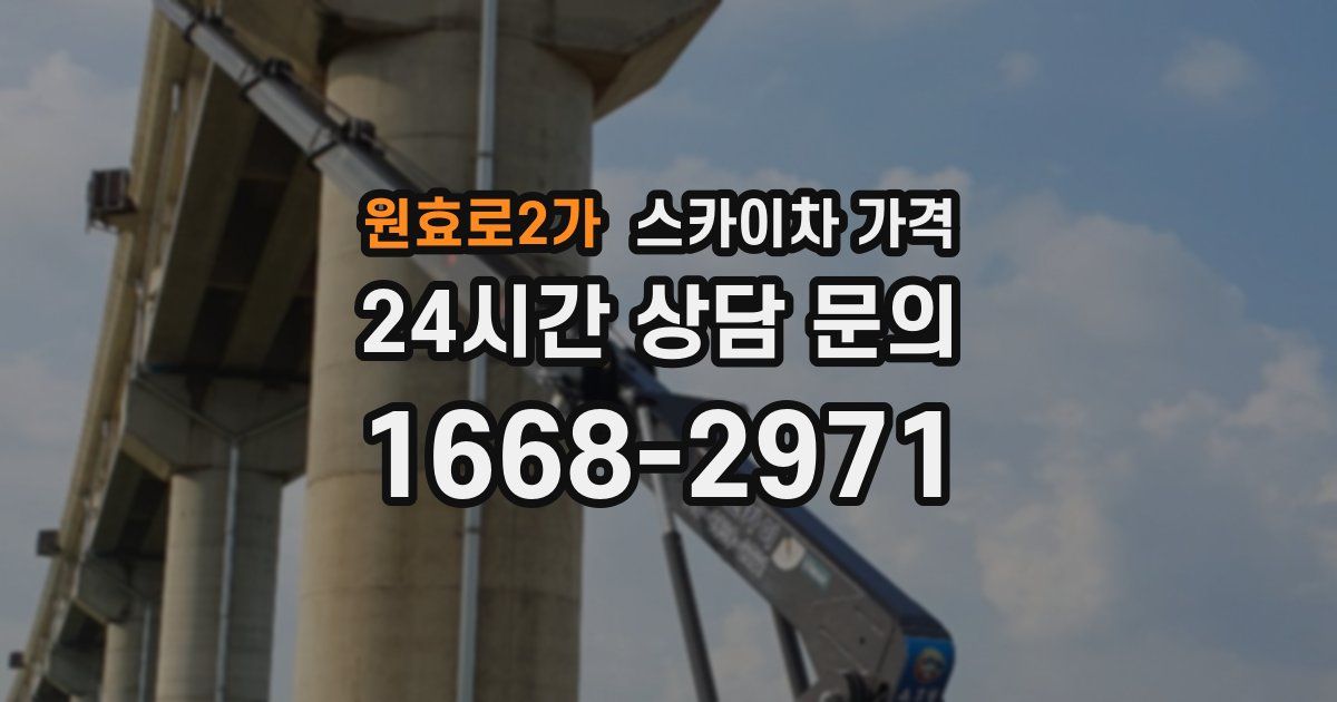 원효로2가 스카이차 가격