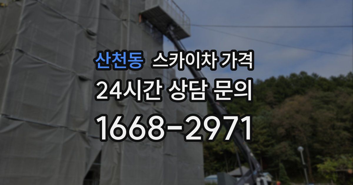 산천동 스카이차 가격