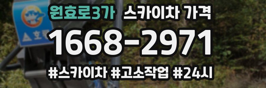 원효로3가 스카이차 가격