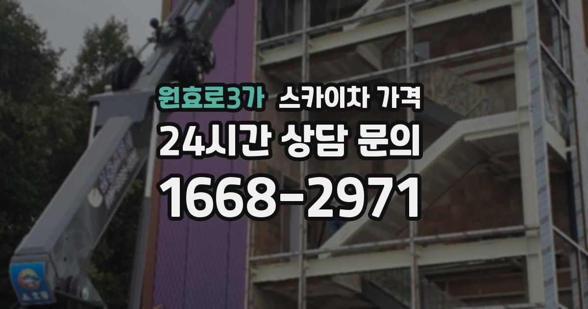 원효로3가 스카이차 가격