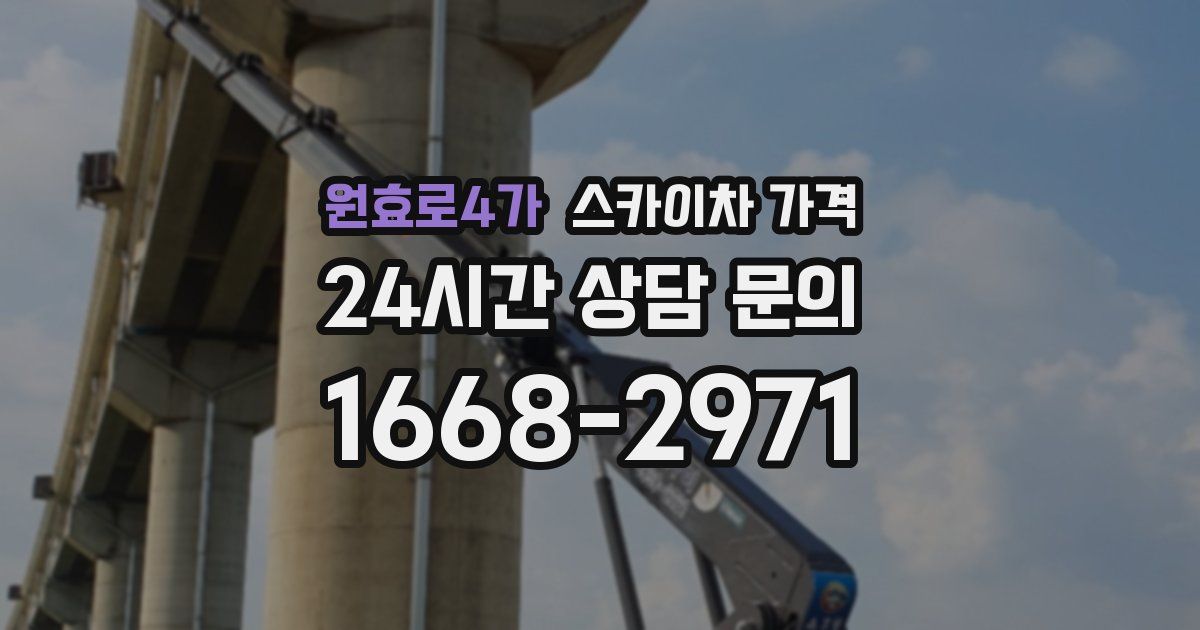 원효로4가 스카이차 가격