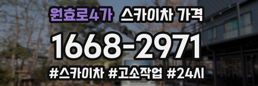 원효로4가 스카이차 가격