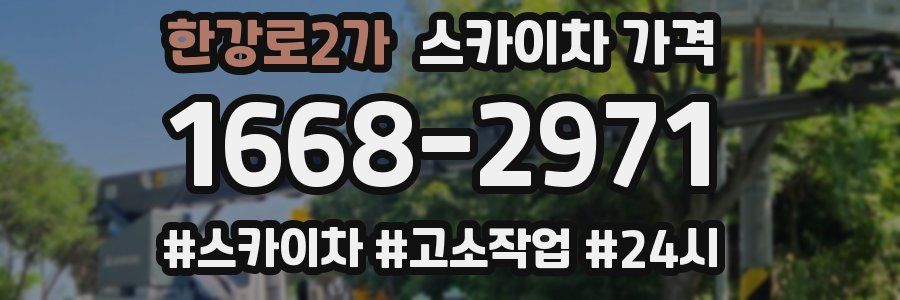 한강로2가 스카이차 가격