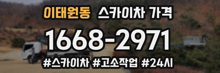 이태원동 스카이차 가격